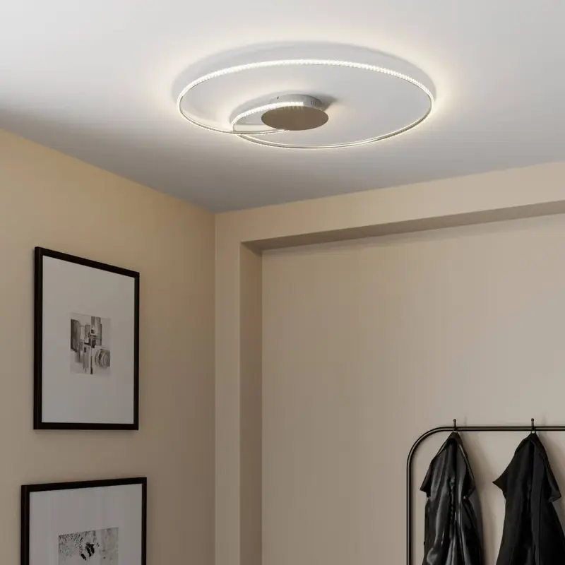 B-Ware Lindby Deckenleuchte Deckenlampe LED Joline Kristall Metall chrom 3 STÜCK
