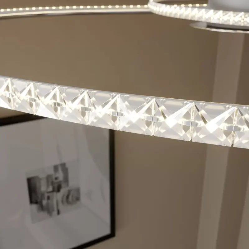 B-Ware Lindby Deckenleuchte Deckenlampe LED Joline Kristall Metall chrom 3 STÜCK