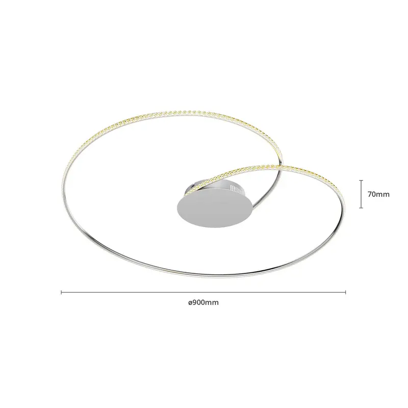 B-Ware Lindby Deckenleuchte Deckenlampe LED Joline Kristall Metall chrom 3 STÜCK