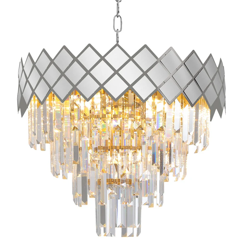 B-Ware Kronleuchter Lampe Leuchte CARISMA CHROME E14 Hängeleuchte 9 Flammig Wohnzimmer