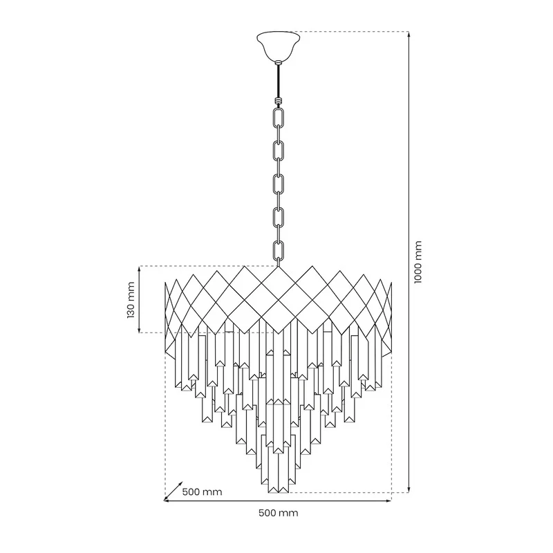 B-Ware Kronleuchter Lampe Leuchte CARISMA CHROME E14 Hängeleuchte 9 Flammig Wohnzimmer