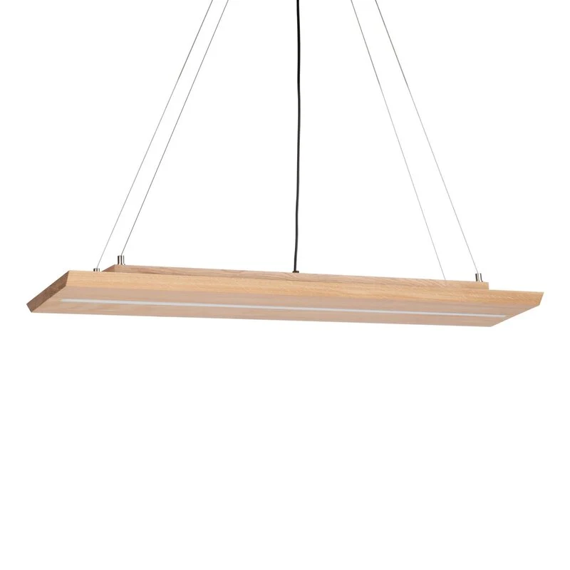 B-Ware Envostar Pendelleuchte Hängelampe LED Eiche Metall Holz schwarz Tribe808