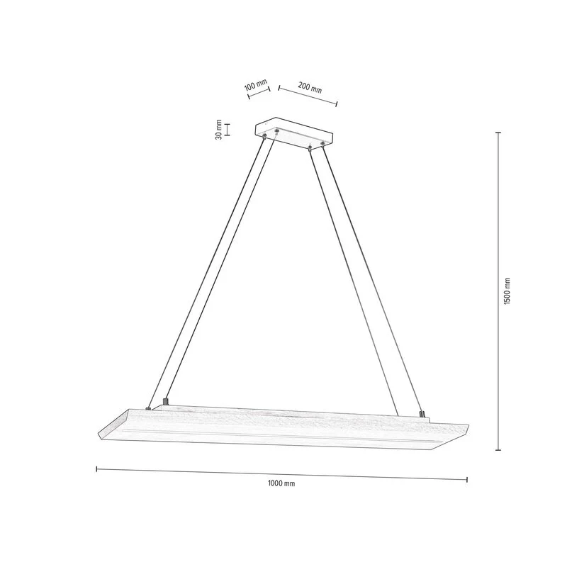 B-Ware Envostar Pendelleuchte Hängelampe LED Eiche Metall Holz schwarz Tribe808