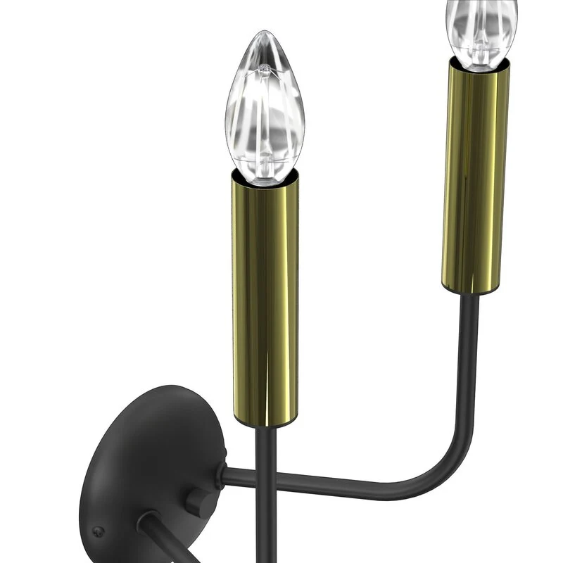 B-Ware Hedwig Wandleuchte Wandlampe Leuchte Leuchterdesign schwarz matt gold matt Stahl