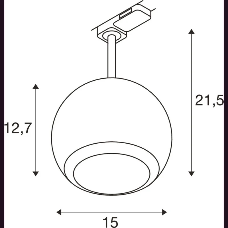 B-Ware SLV Spot Schienenstrahler Light Eye 3phasig GU10 LED weiß 150 mm drehbar 3 STÜCK