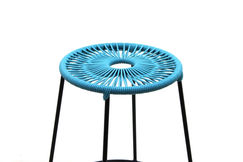 B-Ware OK Design Acapulco Bar Stool 75 cm Petroleum Blue Barhocker Hocker Blau Sitz