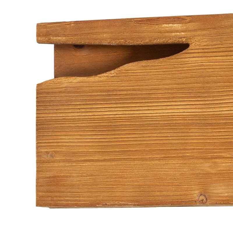 B-Ware Lucande Wandleuchte Tarry LED Wandlampe Holz 2-flammig dimmbar 45cm braun