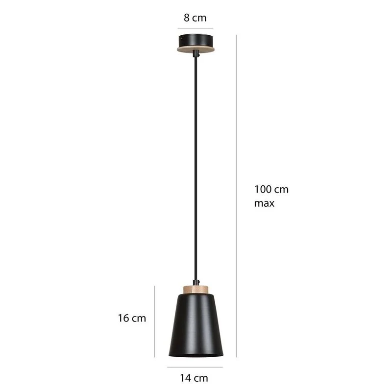 B-Ware Emibig Hängeleuchte Bolero 1-flammig LED Pendelleuchte Lampe dimmbar schwarz