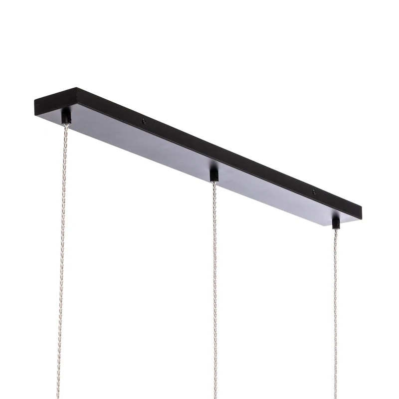 B-Ware Lindby Hängeleuchte Pendellampe Drakar 3-flg grau Glas Ø 19,5 cm