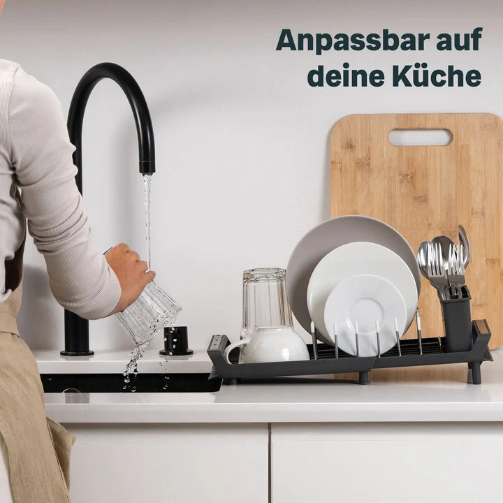 B-Ware Silberthal Abtropfgestell Geschirrständer rostfrei ausziehbar rechteckig