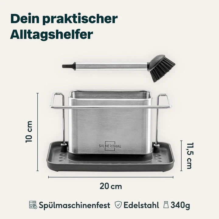 B-Ware Silberthal Spülbecken Organizer Küchenutensilien Aufbewahrung Edelstahl 2 STÜCK