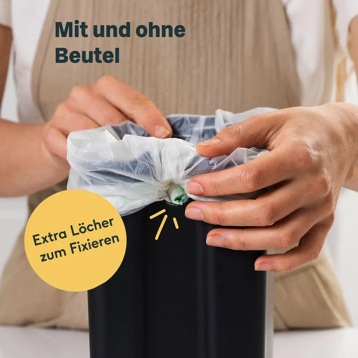 B-Ware SILBERTHAL Biomülleimer Abfalleimer Edelstahl Aktivkohlefilter 4L Kunststoff