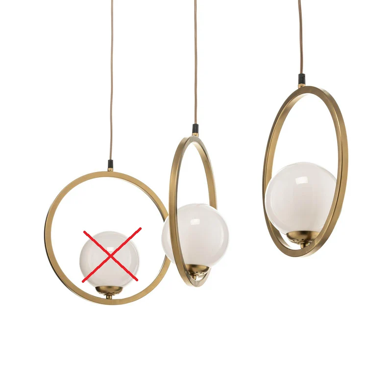 B-Ware Euluna Hängeleuchte Vienna Hängeleuchte Lampe Opalglas 3-flg SIEHE TEXT/FOTO