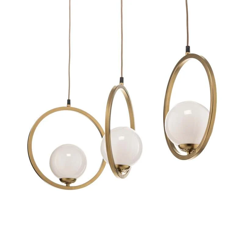 B-Ware Euluna Hängeleuchte Vienna Hängeleuchte Lampe Opalglas 3-flg SIEHE TEXT/FOTO
