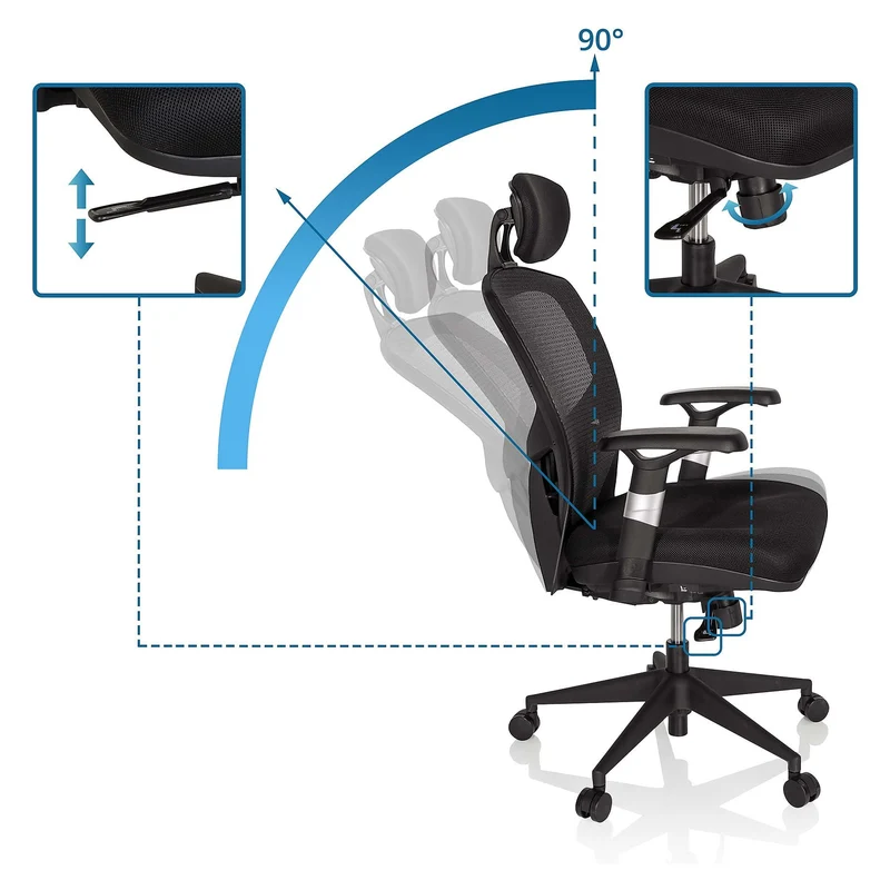 B-Ware hjh OFFICE Bürostuhl Chefsessel VENUS BASE Ergonomie schwarz SIEHE TEXT/FOTO