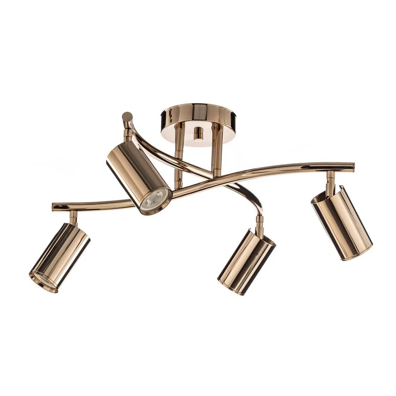 B-Ware Lucea Deckenstrahler Spotte Deckenlampe Lampe gold 4-flammig Leuchte GU10