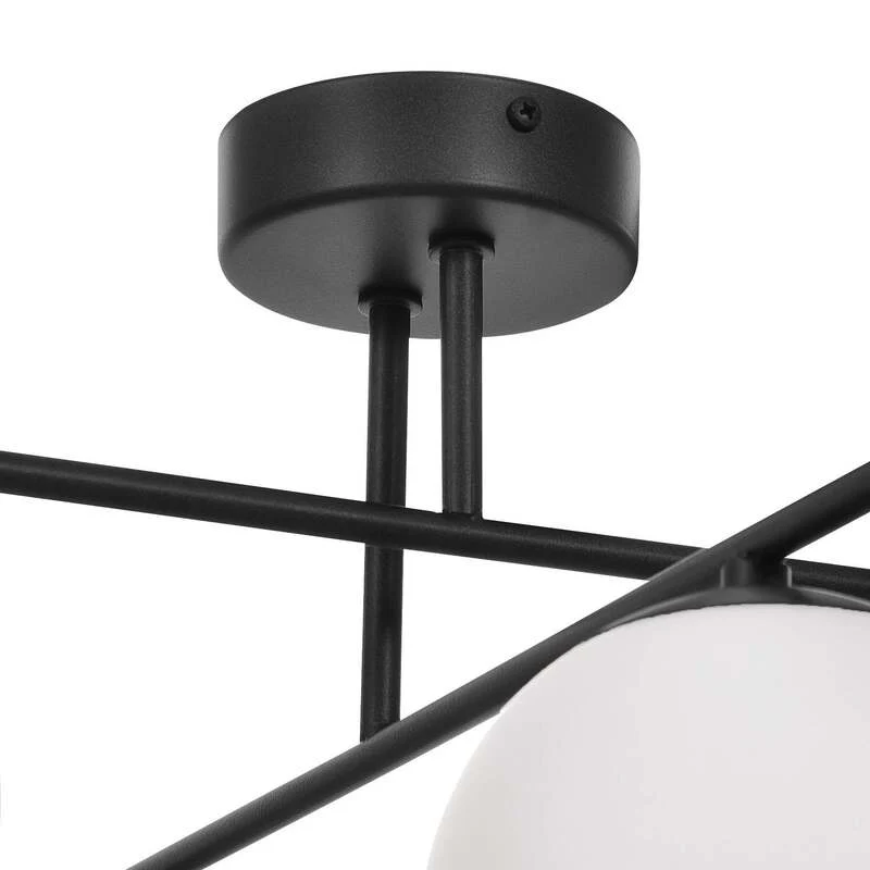 B-Ware Aurora Deckenleuchte Lampe schwarz Glas Ø 50 cm 4 flammig E14 SIEHE TEXT/FOTO327