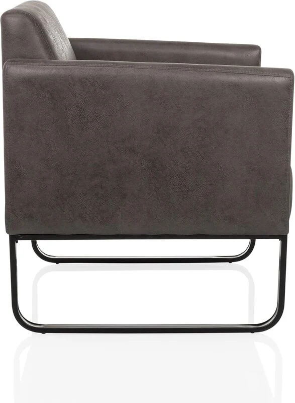 B-Ware hjh OFFICE Loungesessel Aruba Retro Kunstleder mit Armlehnen Möbel Sitzmöbel