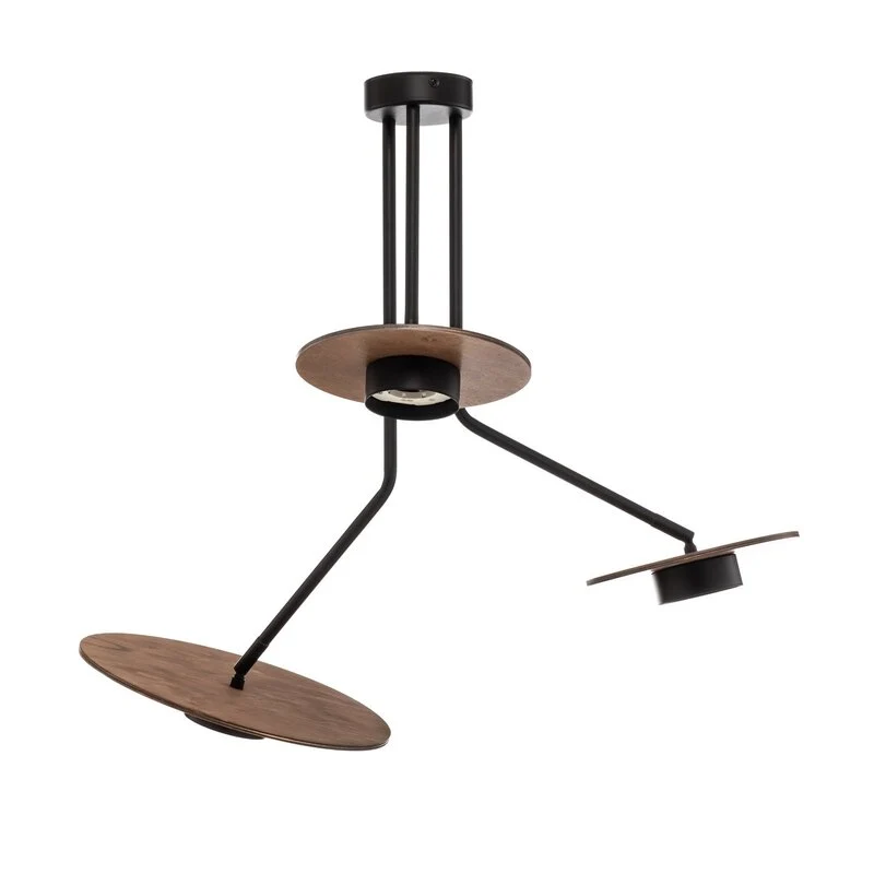 B-Ware Nowodvorski Deckenleuchte Disk mit Holzelementen 3-flammig GX53 SIEHE TEXT/FOTO