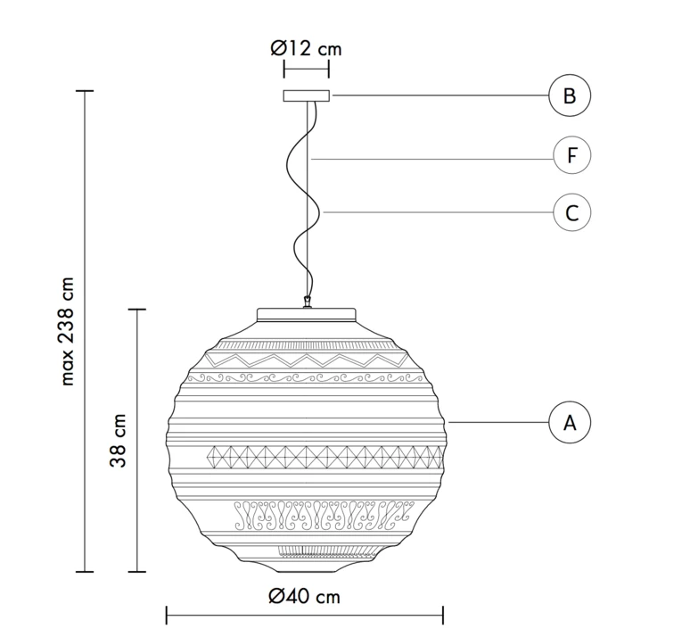 B-Ware Karman Hängeleuchte Braille Pendelleuchte Lampe Designerleuchte 40 cm E27 Weiß