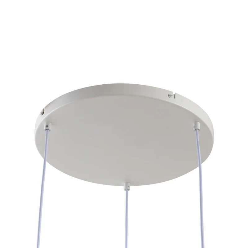 B-Ware Lindby Hängelampe Pendelleuchte Lampe schwarz weiß grau Textil 60cm 3-flammig125