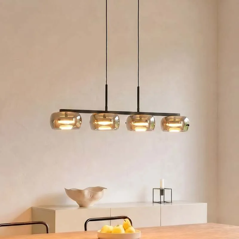 B-Ware Lucande LED Hängeleuchte Pendelleuchte Martis amber 4flg dimmbar SIEHE TEXT/FOTO