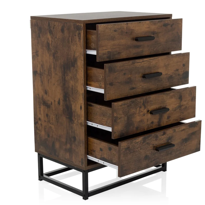 B-Ware hjh LIVING Kommode Sideboard VINSTRA Braun Melaminharzbeschichtete Spanplatte
