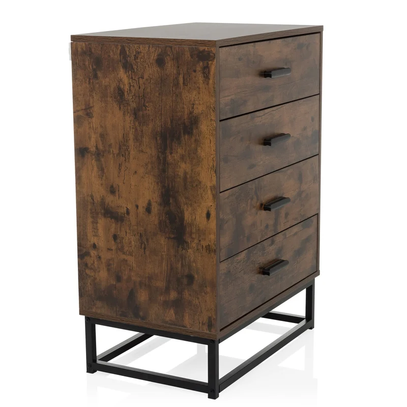 B-Ware hjh LIVING Kommode Sideboard VINSTRA Braun Melaminharzbeschichtete Spanplatte