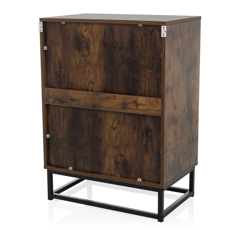 B-Ware hjh LIVING Kommode Sideboard VINSTRA Braun Melaminharzbeschichtete Spanplatte
