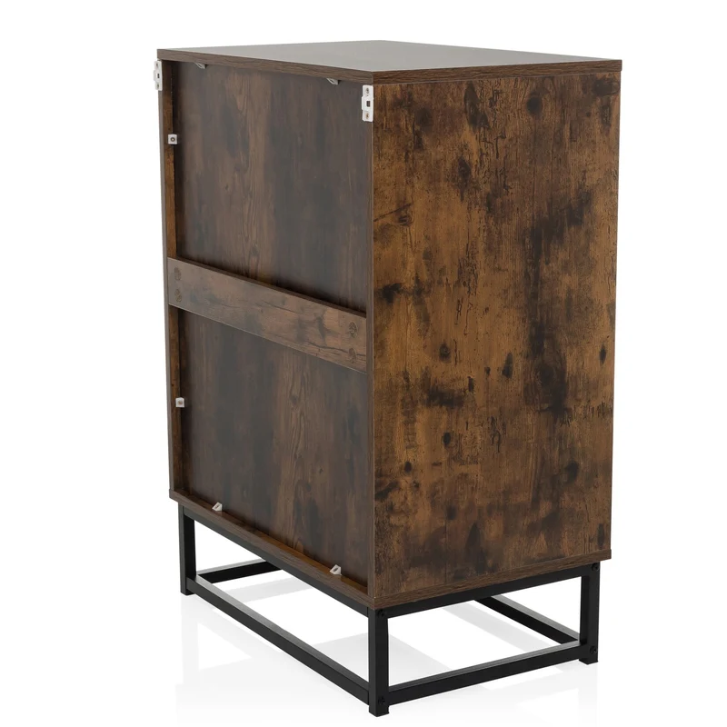 B-Ware hjh LIVING Kommode Sideboard VINSTRA Braun Melaminharzbeschichtete Spanplatte