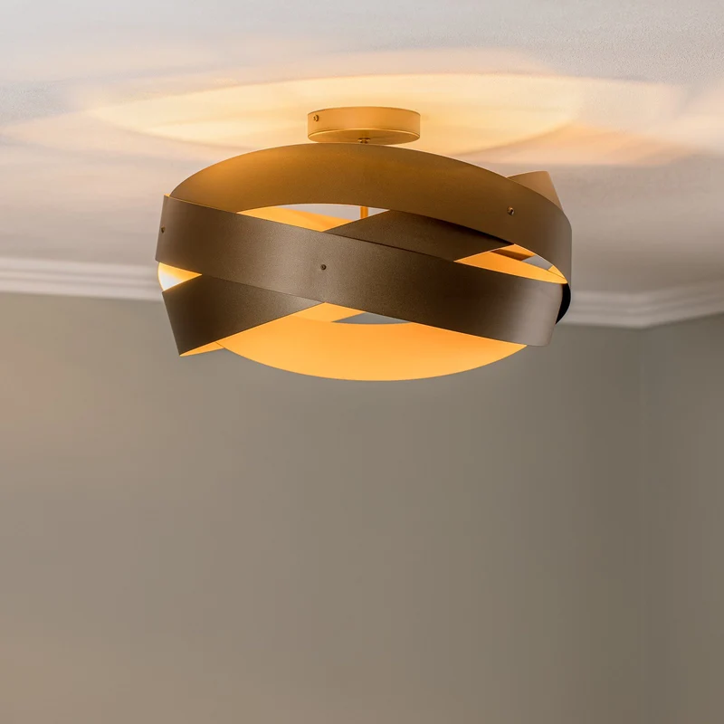 B-Ware Euluna Deckenleuchte Tornado kaffeebraun Ø 50 cm Deckenlampe Lampe Leuchte Spot