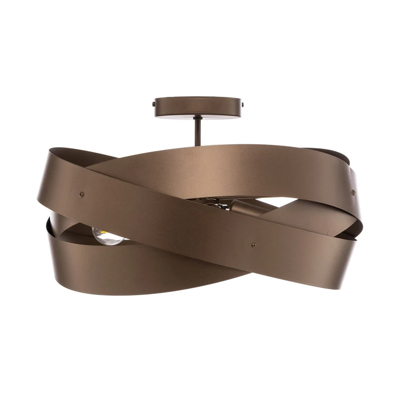 B-Ware Euluna Deckenleuchte Tornado kaffeebraun Ø 50 cm Deckenlampe Lampe Leuchte Spot