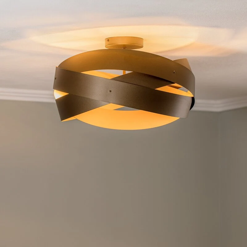 B-Ware Euluna Deckenleuchte Tornado kaffeebraun Ø 50 cm Deckenlampe Lampe Leuchte Spot