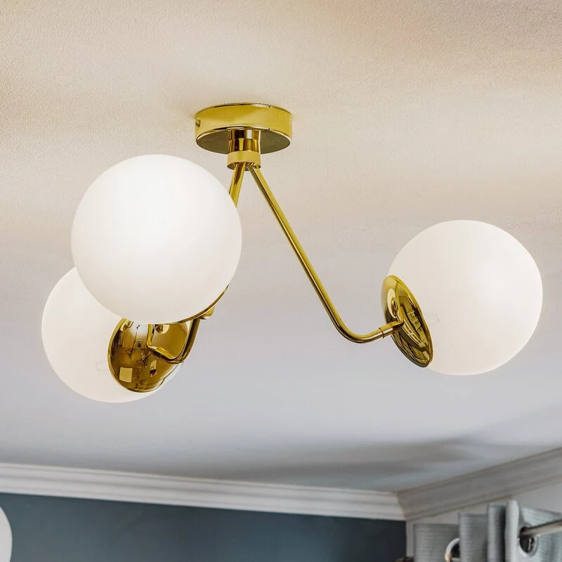 B-Ware Euluna Deckenlampe Lampe Leuchte hängend Tuse 3-flg messing SIEHE TEXT/FOTO