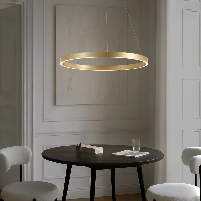 B-Ware Lucande Pendelleuchte Hängeleuchte LED Lampe gold Metall Beleuchtung 80 cm