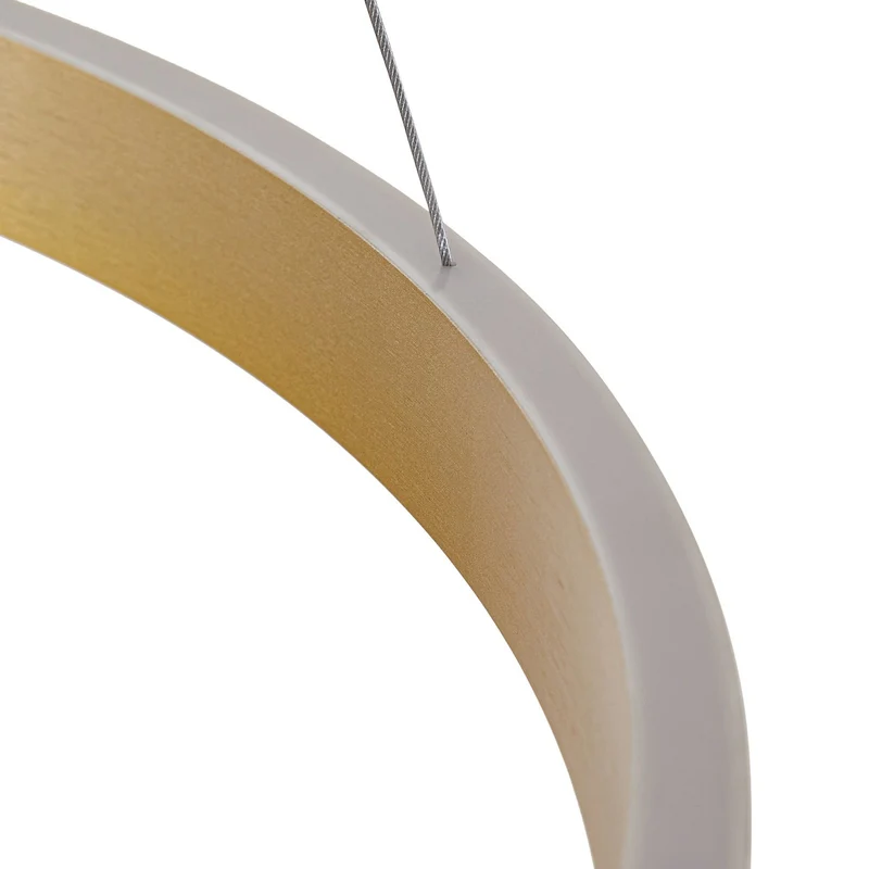 B-Ware Lucande Pendelleuchte Hängeleuchte LED Lampe gold Metall Beleuchtung 80 cm