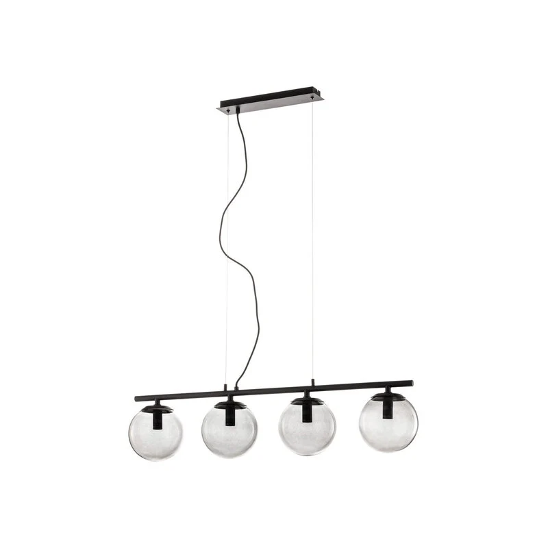 B-Ware Lucande Sotiana Hängelampe Hängelampe Lampe Leuchte 4 Glaskugeln schwarz 40W E14
