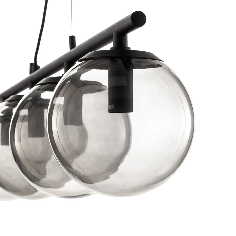 B-Ware Lucande Sotiana Hängelampe Hängelampe Lampe Leuchte 4 Glaskugeln schwarz 40W E14