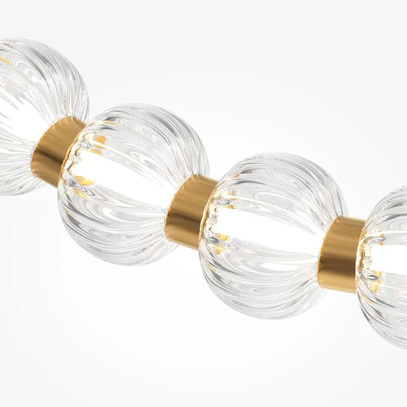 B-Ware Maytoni Deckenleuchte Amulet LED Hängeleuchte Lampe gold klar 120x9cm 3000K