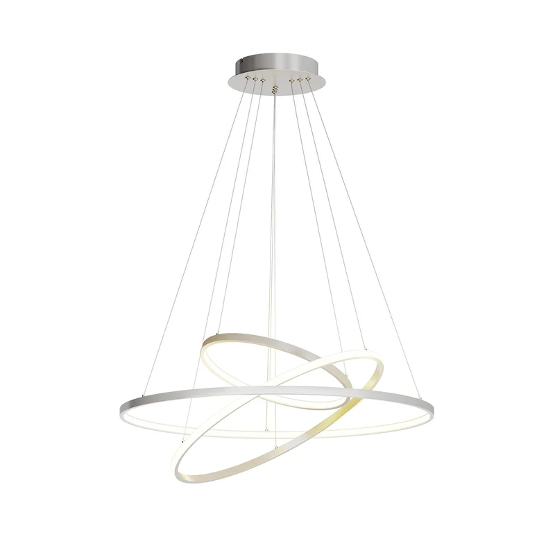 B-Ware Lucande Pendelleuchte Hängelampe LED nickel Metall Kunststoff dimmbar warmweiß