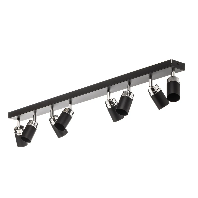 B-Ware Rondo Deckenstrahler Leuchte schwarz chrom Edelstahl 8-flammig Wohnbeleucht660