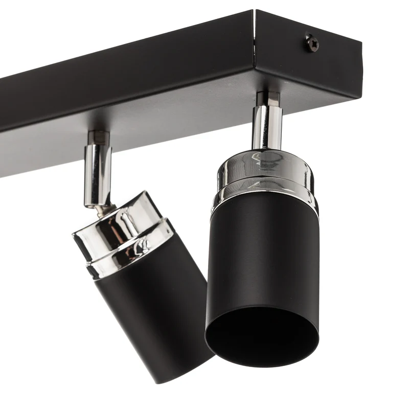 B-Ware Rondo Deckenstrahler Leuchte schwarz chrom Edelstahl 8-flammig Wohnbeleucht660