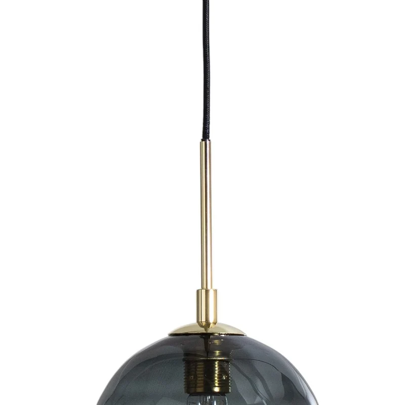 B-Ware Argon Hängelampe Dulce rauchgrau schwarz Glas 3-flg Deckenlampe Deckenleuchte