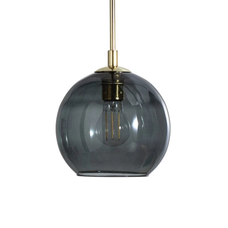 B-Ware Argon Hängelampe Dulce rauchgrau schwarz Glas 3-flg Deckenlampe Deckenleuchte