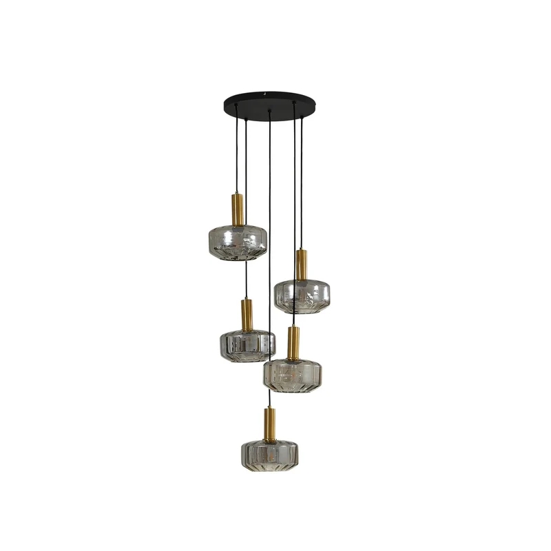 B-Ware Lindby Hängeleuchte Hildur Ø 22 cm rauchgrau Glas Deckenlampe Lampe Leuchte Spot