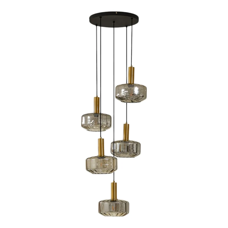 B-Ware Lindby Hängeleuchte Hildur Ø 22 cm rauchgrau Glas Deckenlampe Lampe Leuchte Spot