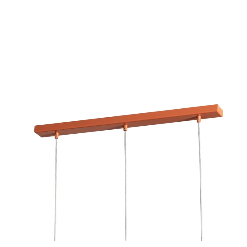 B-Ware Hängeleuchte Rif 3 Pendelleuchte Beleuchtung ziegelrot 3-flammig linear Stahl