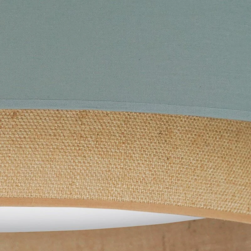 B-Ware Luneta Deckenleuchte Lampe LED Fernbedienung Textil grün beige dimmbar 60 cm829