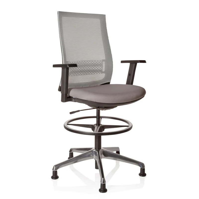 B-Ware hjh OFFICE Arbeitsstuhl Counterstuhl Drehstuhl TOP WORK 99 grau SIEHE TEXT/FOTOS