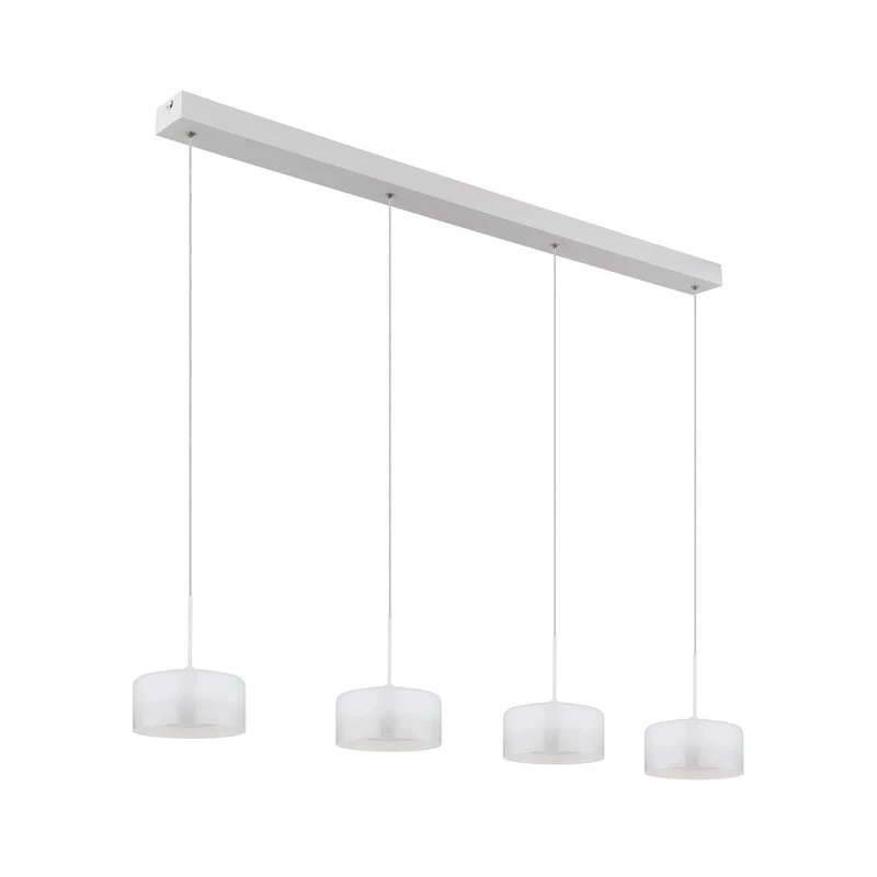 B-Ware Globo LED Hängeleuchte Belinda Pendelleuchte Glas Länge 105 cm weiß 4 flammig